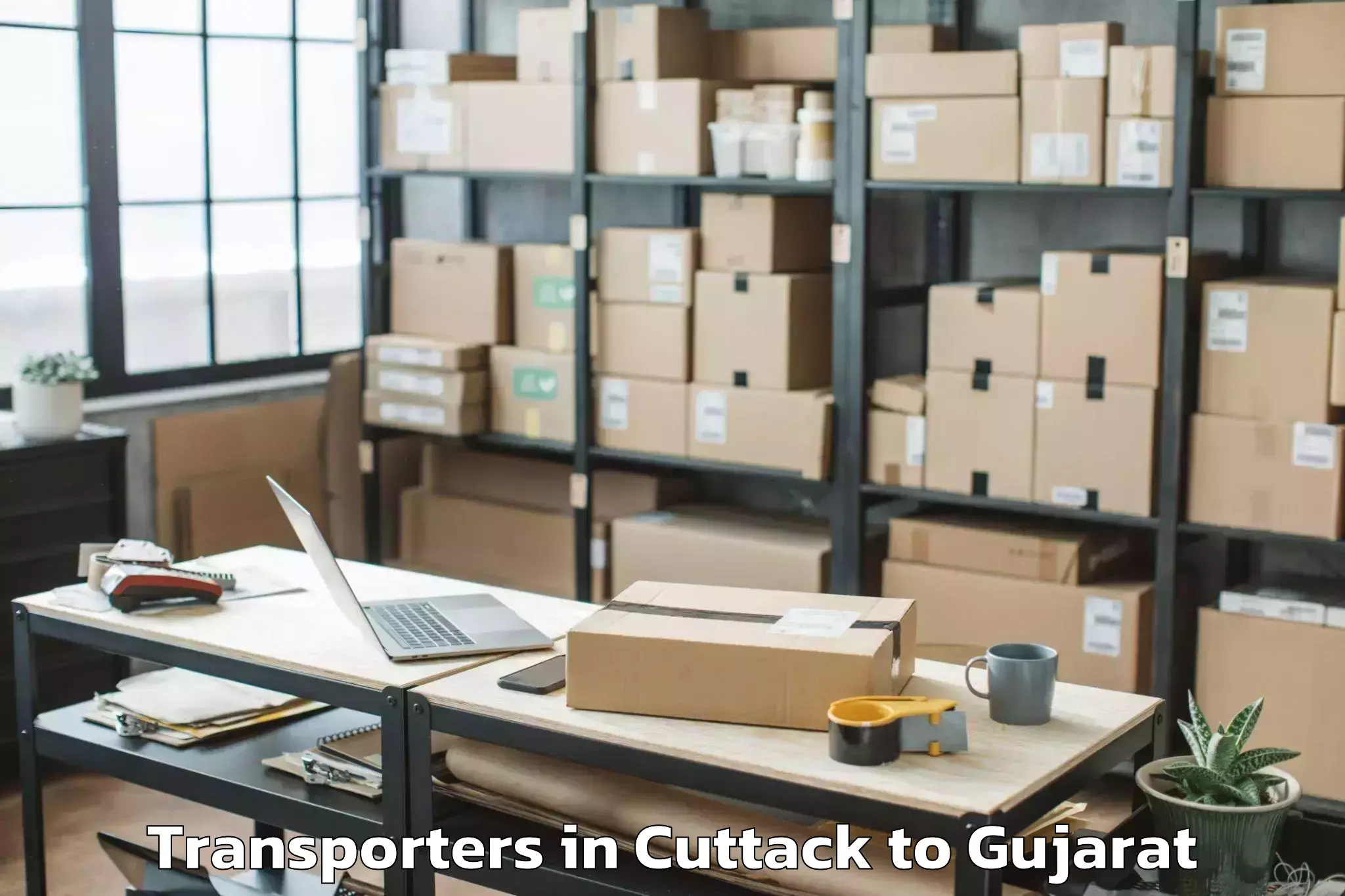 Cuttack to Delvada Transporters Booking